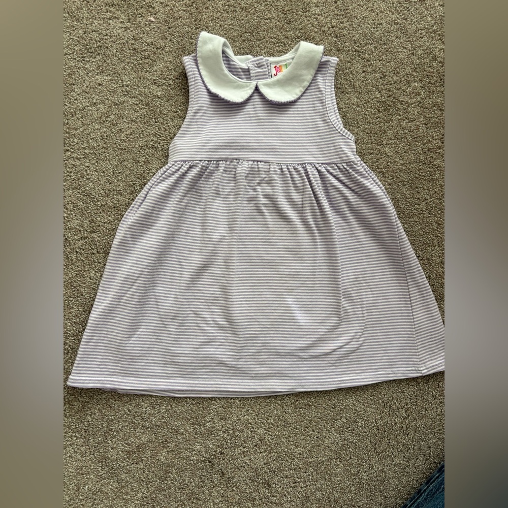 Lavender stripe knit sleeveless dress from Jellybean by Smock Candy